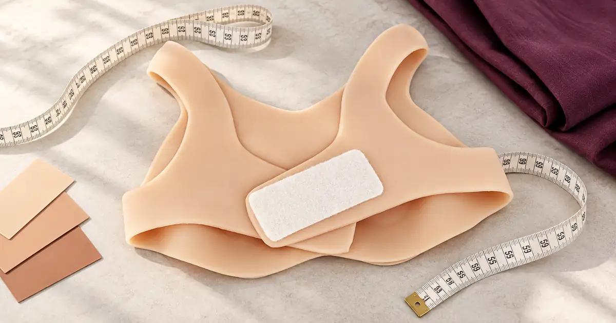 Custom silicone breastplate sizing guide