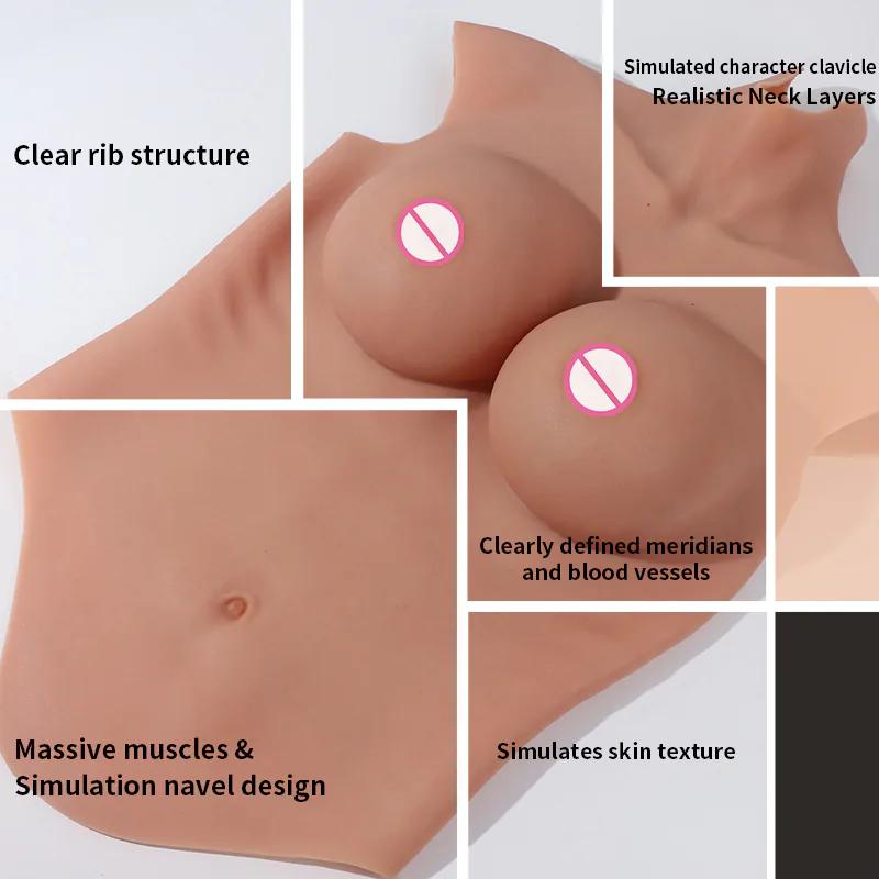 8th Generation L–E Cup Half-Body Silicone Breastplate