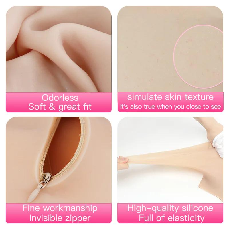 Mid-length Silicone Bodysuit with Cap Sleeves