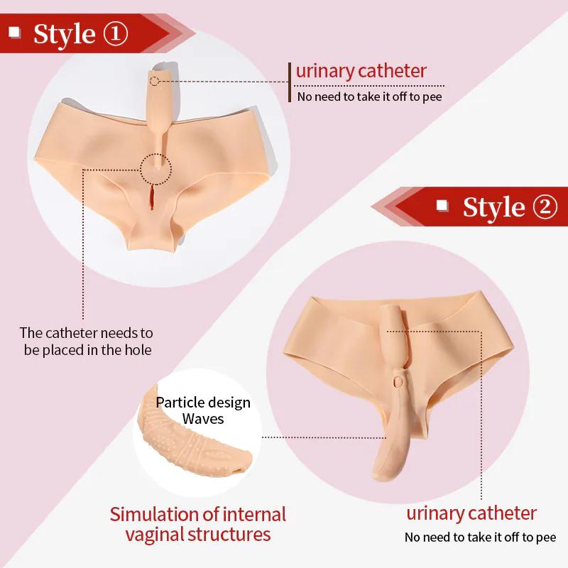 Fake Vagina Silicone Triangle Panties — Realistic Detail