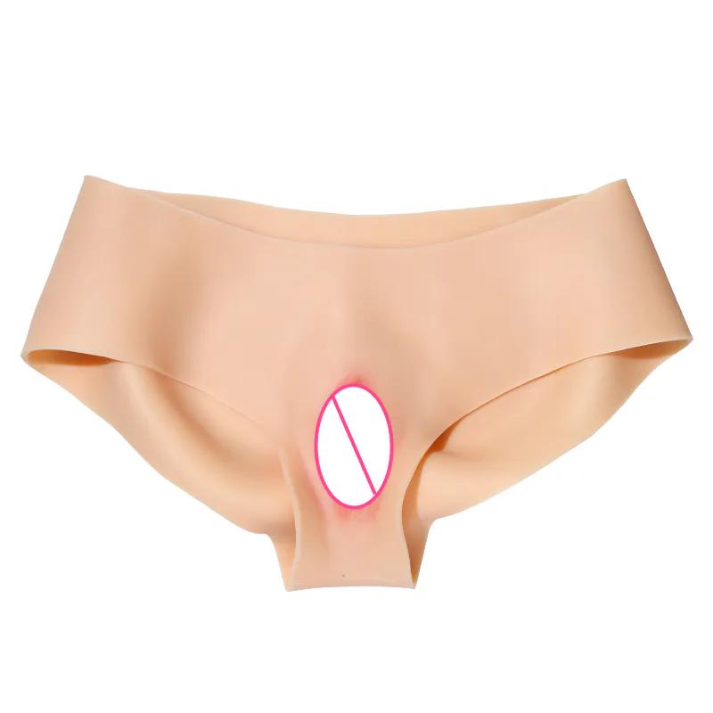 Fake Vagina Silicone Triangle Panties — Realistic Detail