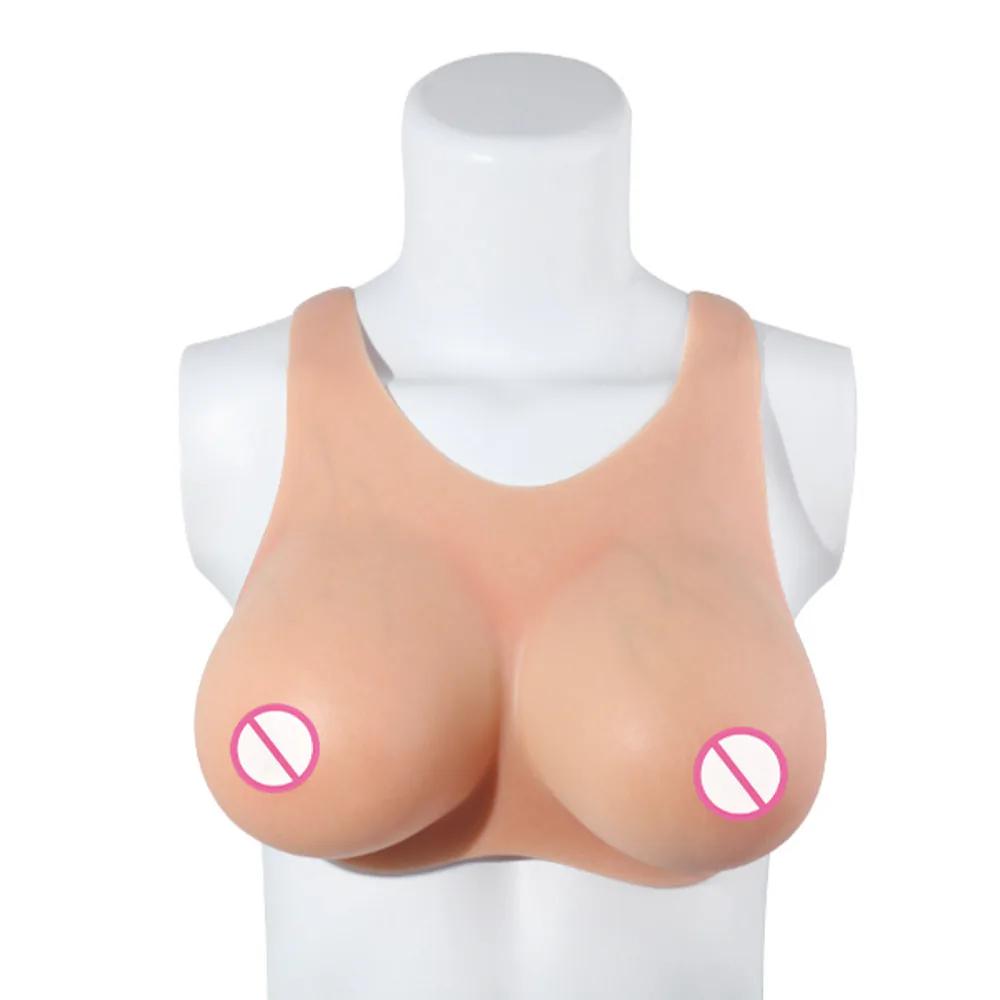 Vein-Textured Neck-Hanging Silicone Breast Forms
