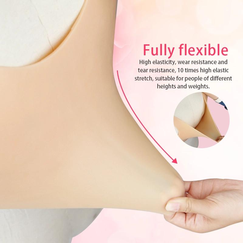 B-G Cup Short-sleeve Round-neck Silicone Breastplate