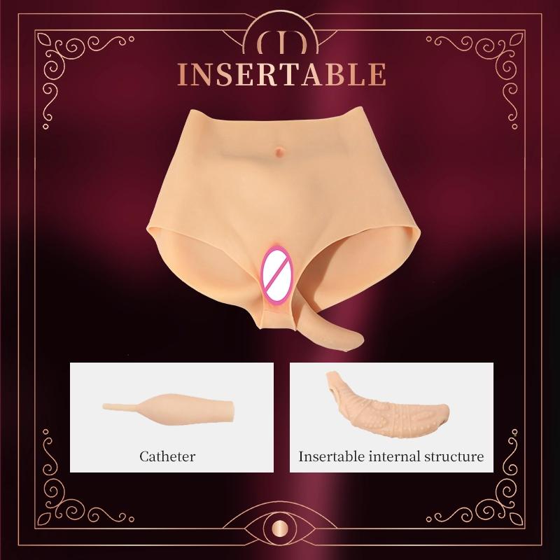 High waist Fake Vagina Silicone Panties