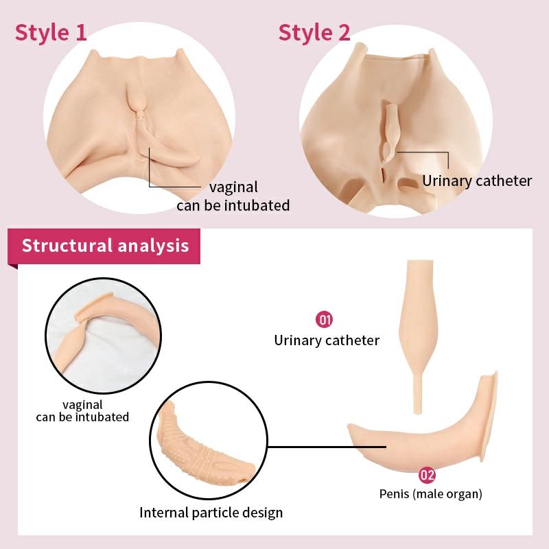 Ankle-length Silicone Vaginal Pants