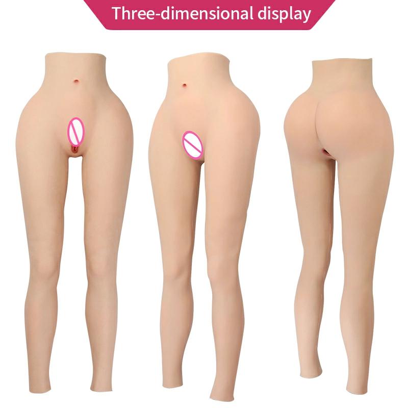 Ankle-length Silicone Vaginal Pants