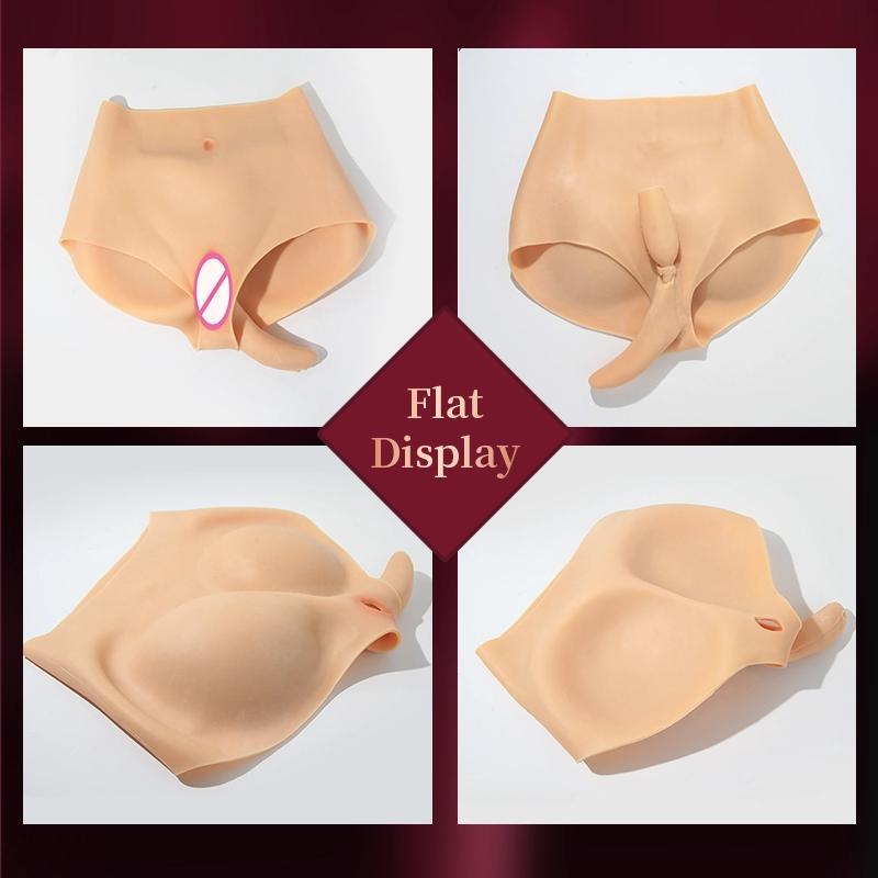 High waist Fake Vagina Silicone Panties