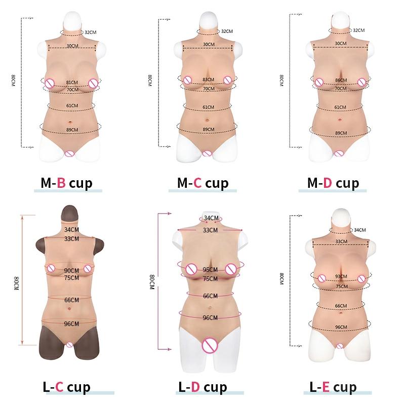 B-E Cup Swimwear Design Silicone Bodysuit with vaginal tube