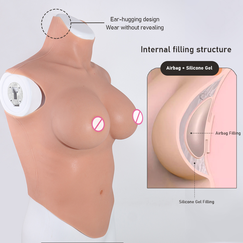 8th Generation L–E Cup Half-Body Silicone Breastplate