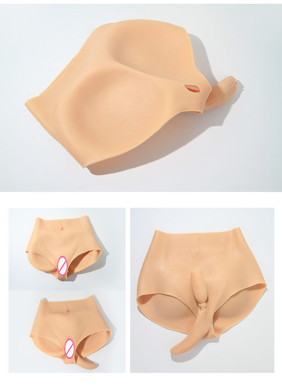 High-Waist Fake Vagina Silicone Panties detail 10