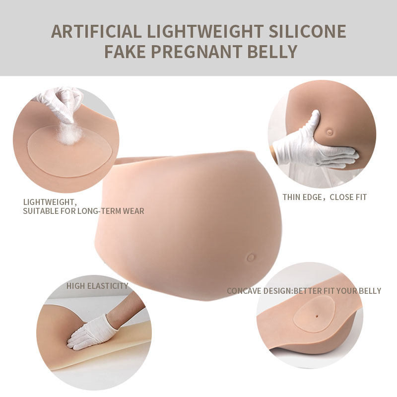 Seamless Silicone Pregnancy Belly — 1–9 Month Simulation
