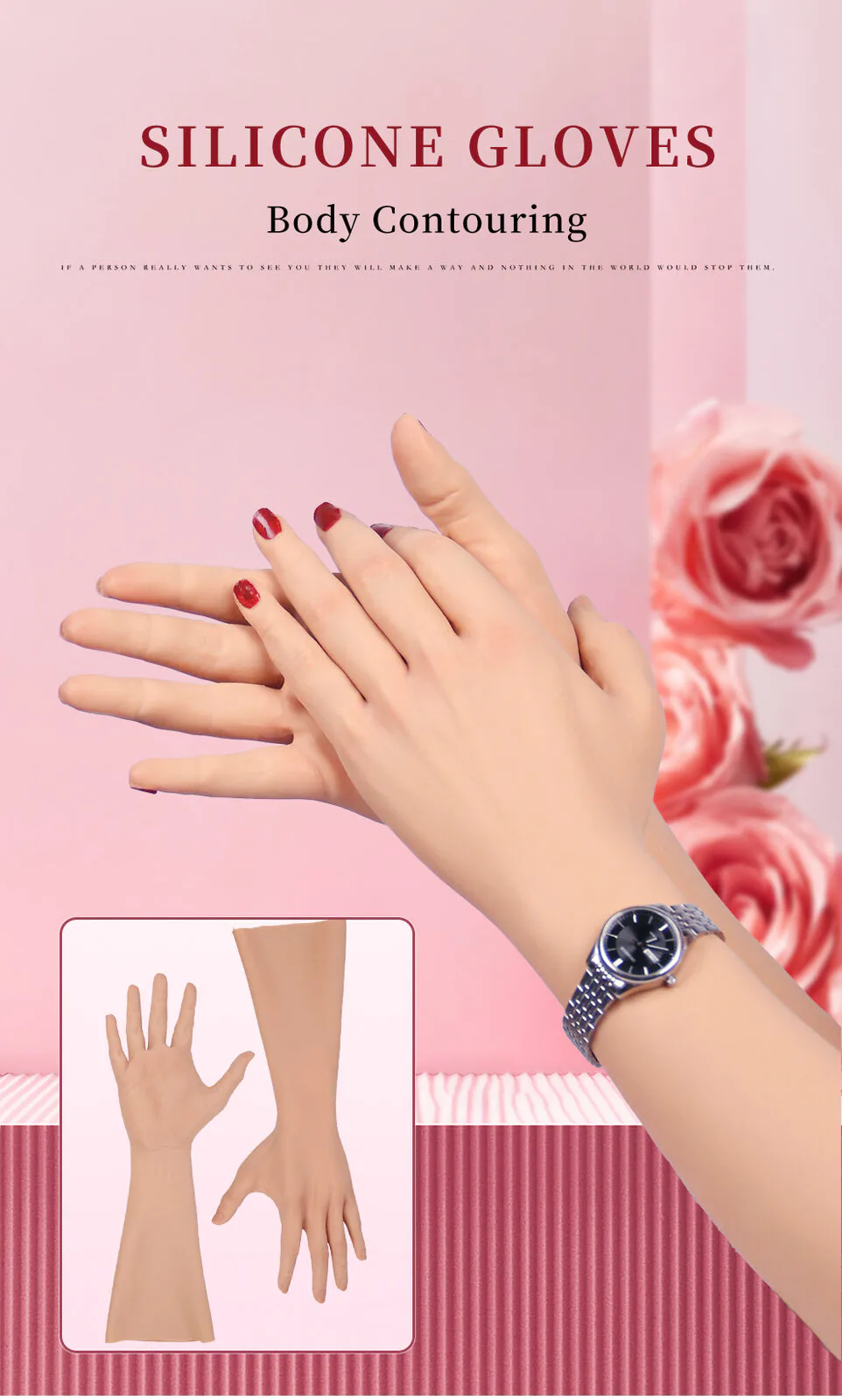 Realistic Silicone Feminine Hand Gloves detail 1