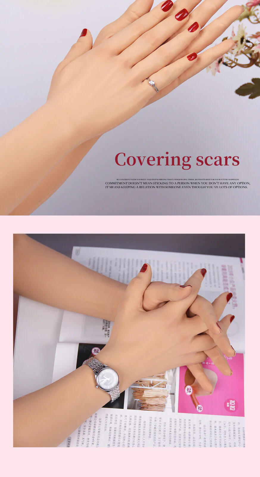 Realistic Silicone Feminine Hand Gloves detail 15