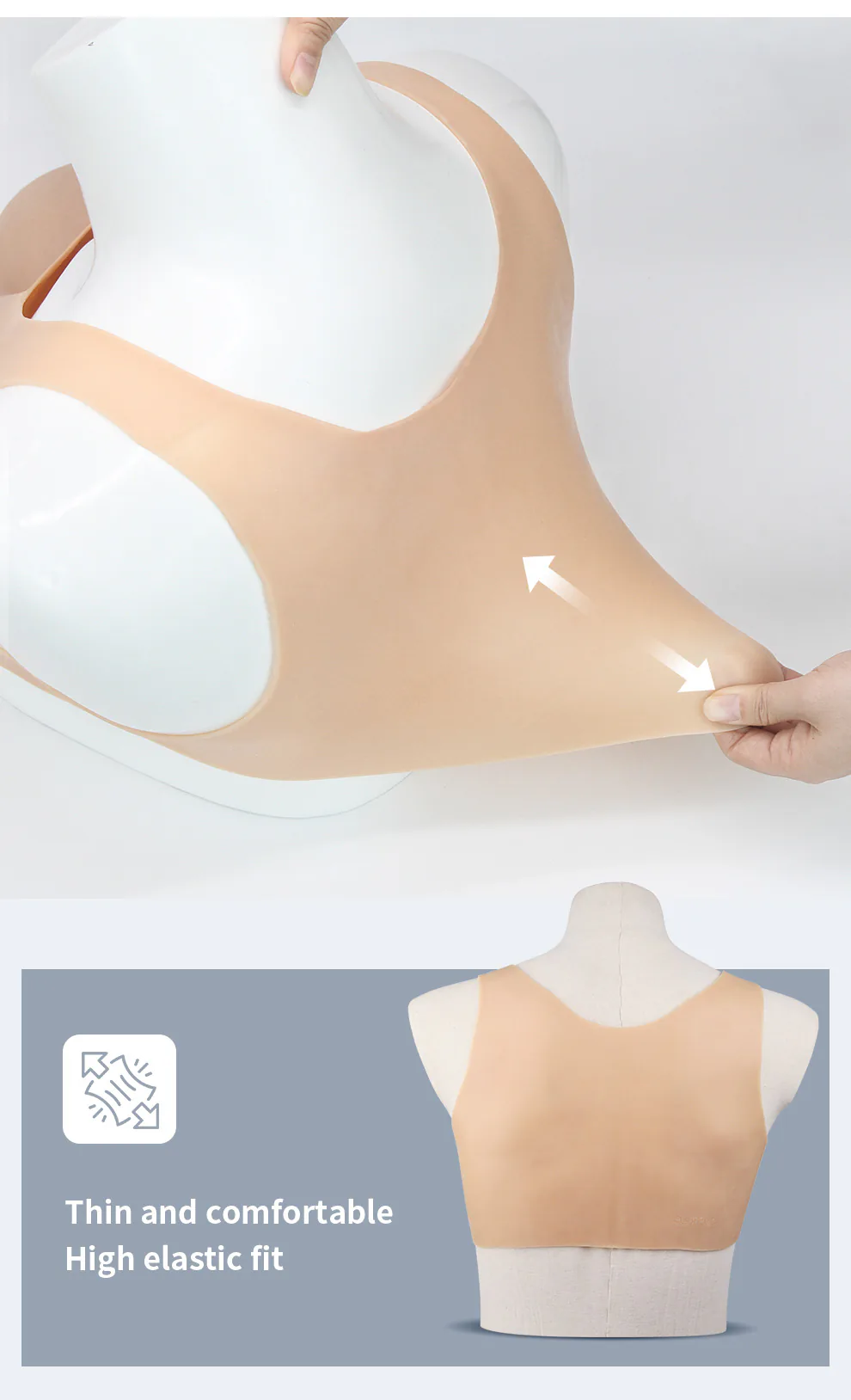 T-1 Classic Teardrop Silicone Breastplate detail 5