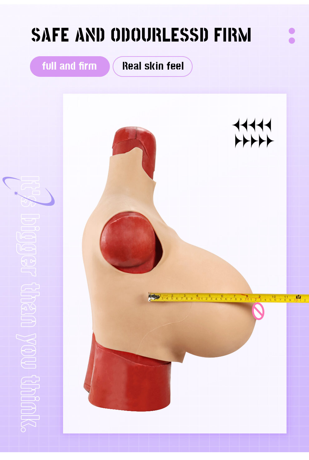 T-2 Heavy-Weight Silicone Breastplate — Ultra-Realistic Feel detail 7