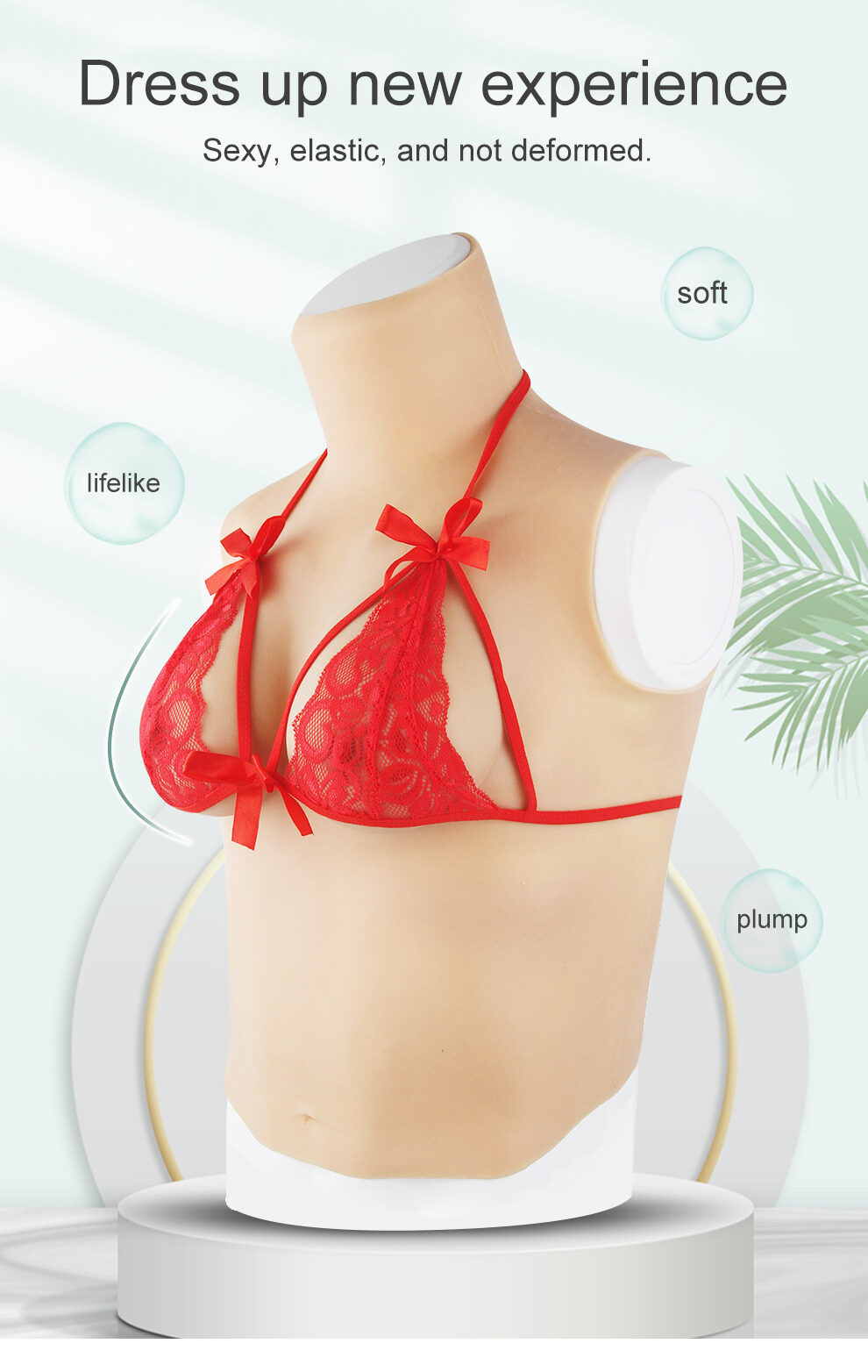 T-3 Enhanced Silicone Breastplate — Natural Bounce detail 1