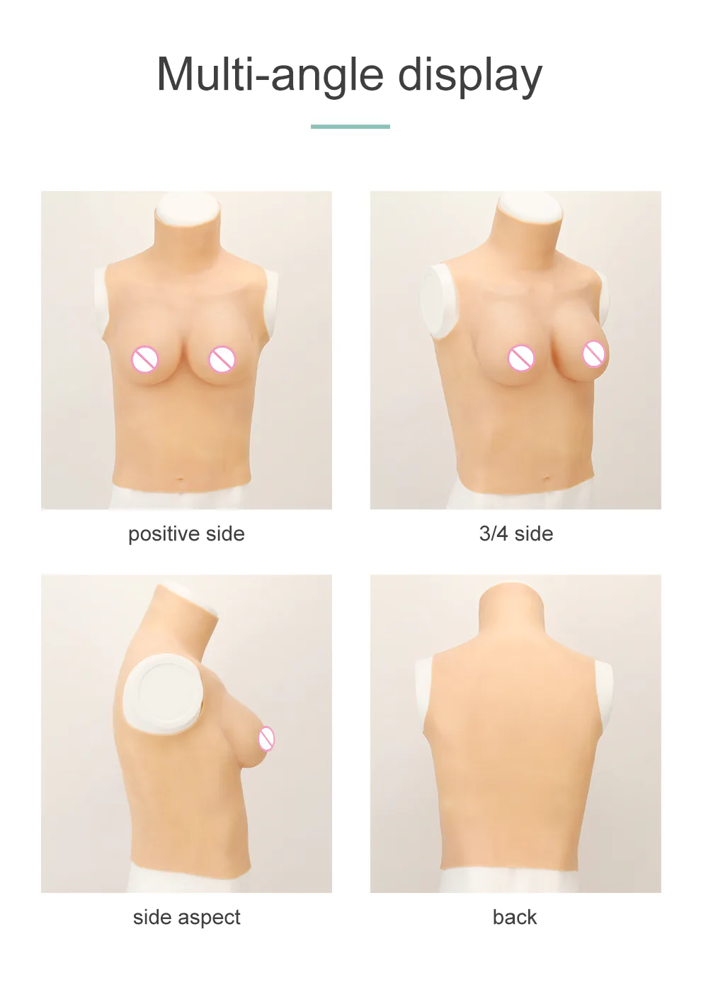 T-3 Enhanced Silicone Breastplate — Natural Bounce detail 11