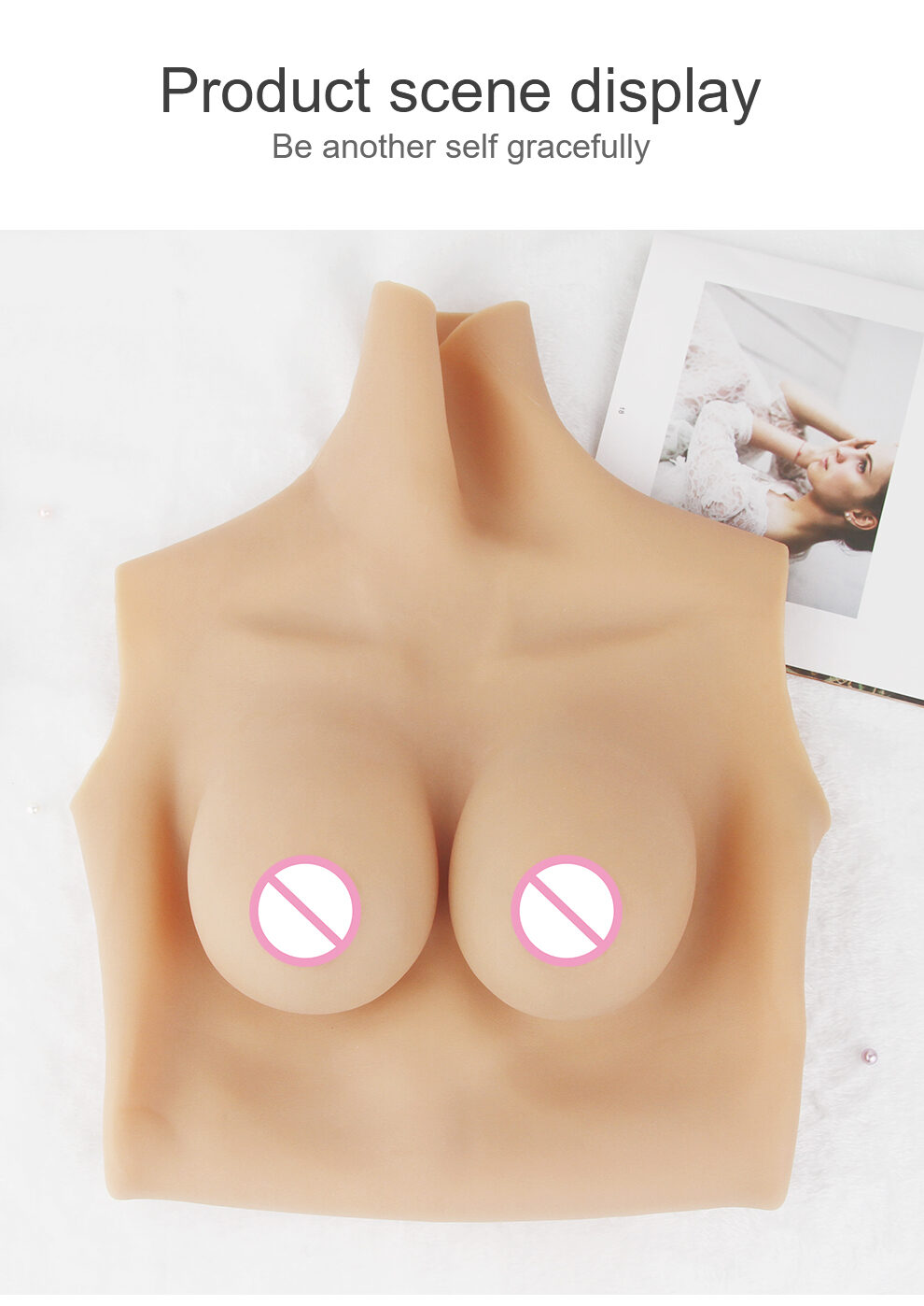 T-3 Enhanced Silicone Breastplate — Natural Bounce detail 14