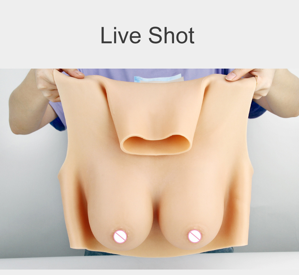 T-C2 Full Coverage Silicone Breastplate — Big Cup detail 9