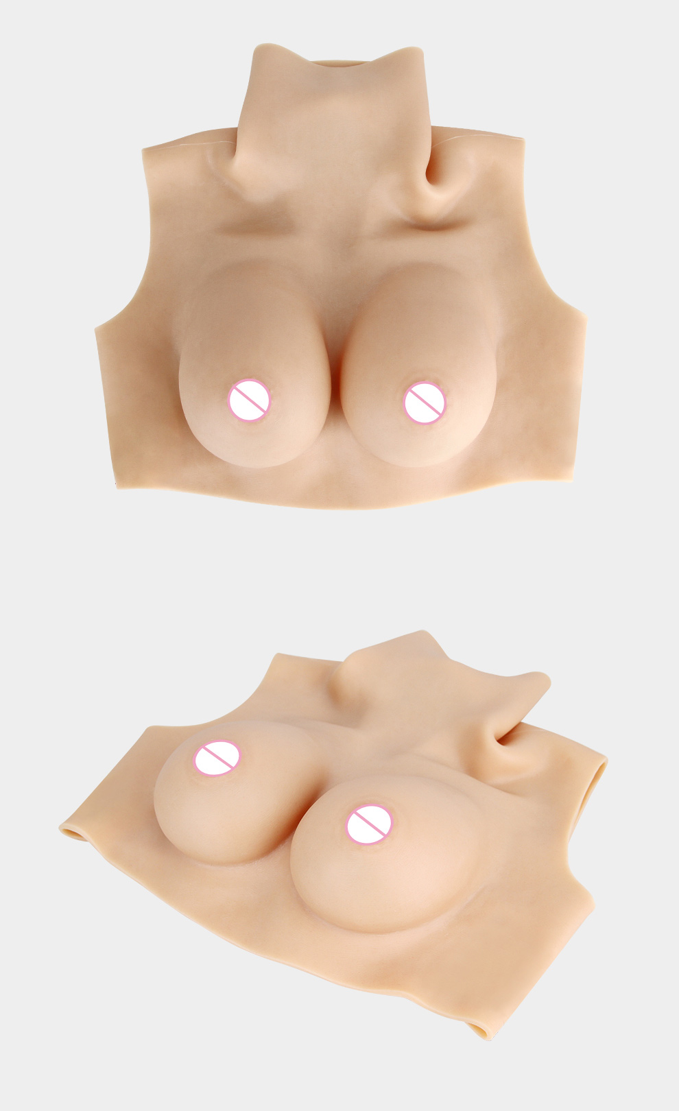 T-C2 Full Coverage Silicone Breastplate — Big Cup detail 11