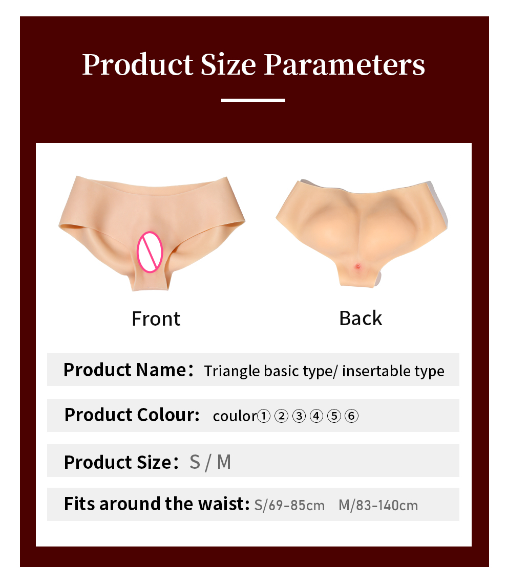 Fake Vagina Silicone Triangle Panties — Realistic Detail detail 9