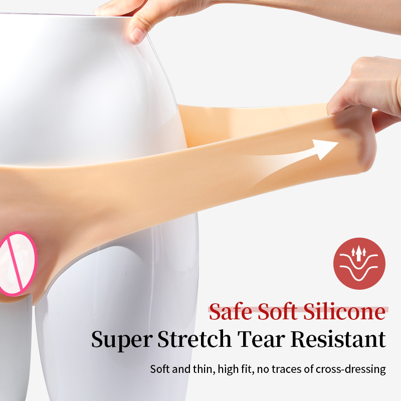 Fake Vagina Silicone Triangle Panties — Realistic Detail