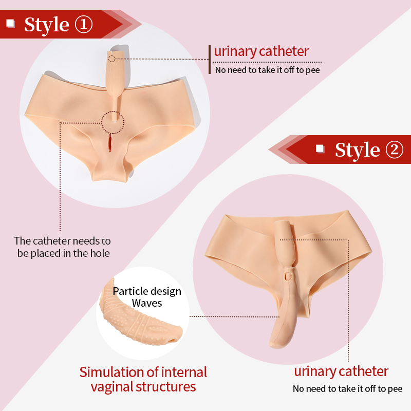 Fake Vagina Silicone Triangle Panties — Realistic Detail