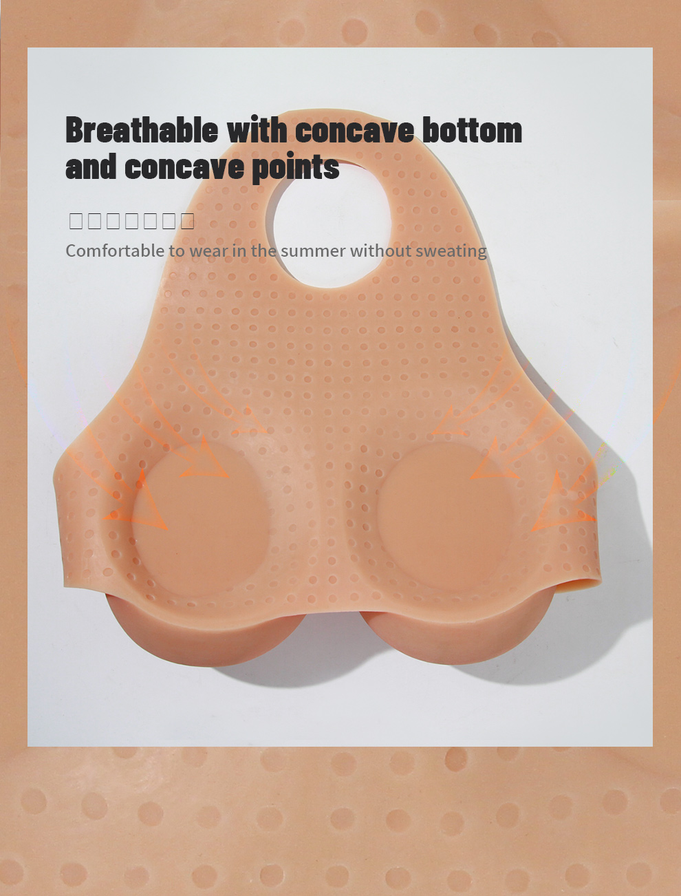 Vein-Textured Neck-Hanging Silicone Breast Forms detail 10