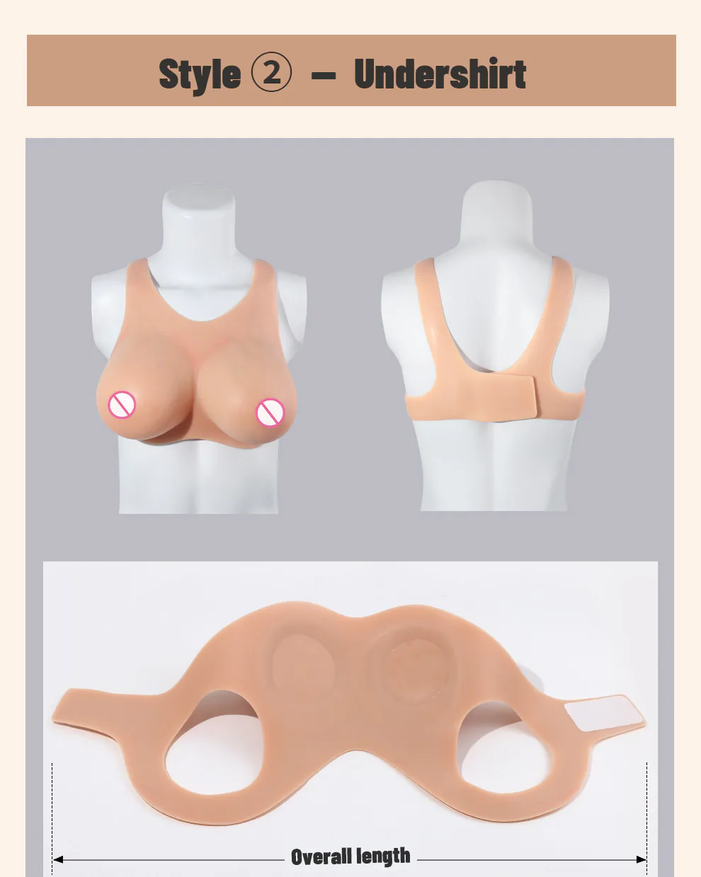 Vein-Textured Neck-Hanging Silicone Breast Forms detail 27