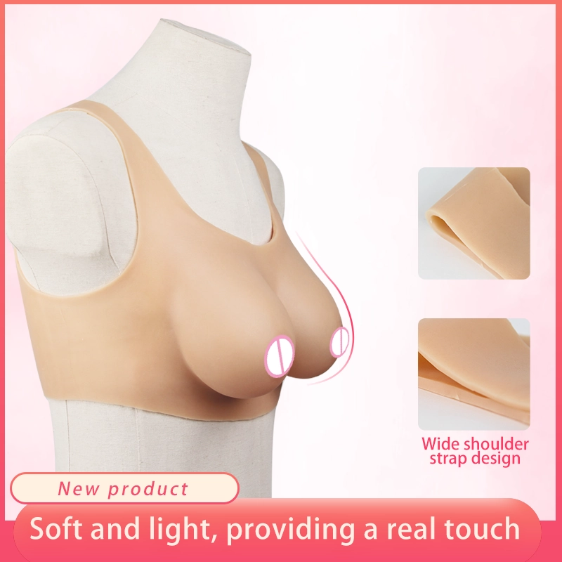 B-G Cup Short-sleeve Round-neck Silicone Breastplate