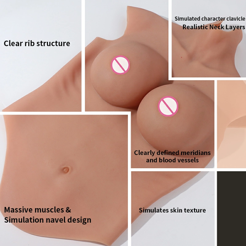 8th Generations B-E Cup Waffle Inside Long Silicone Bodysuit