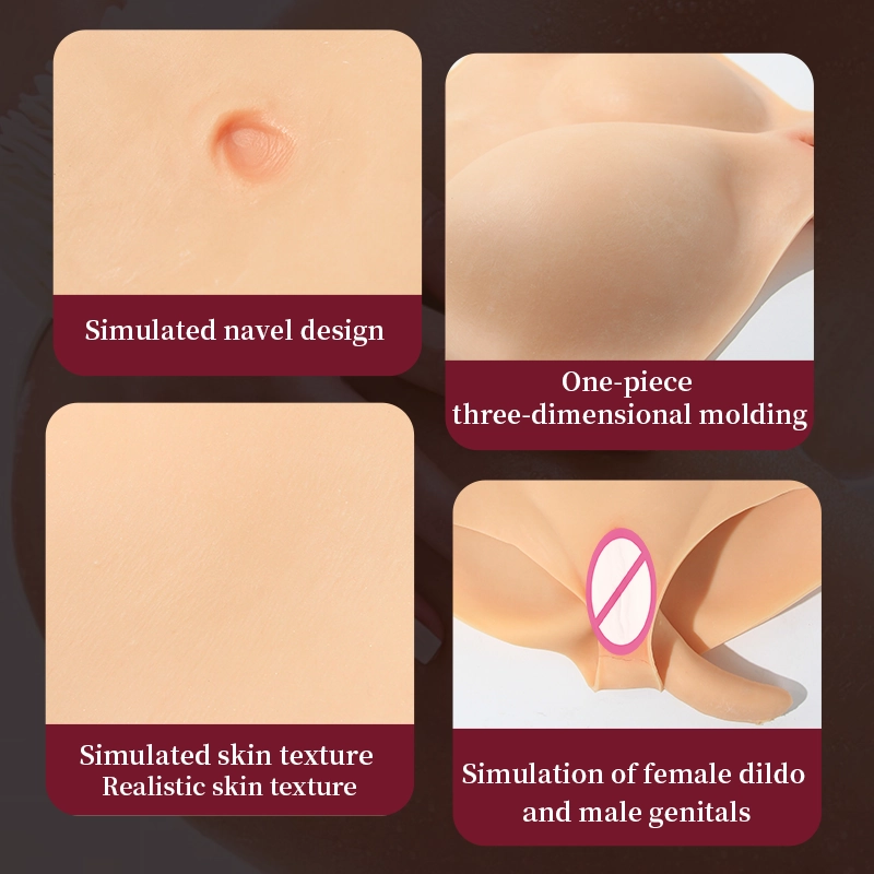 High waist Fake Vagina Silicone Panties