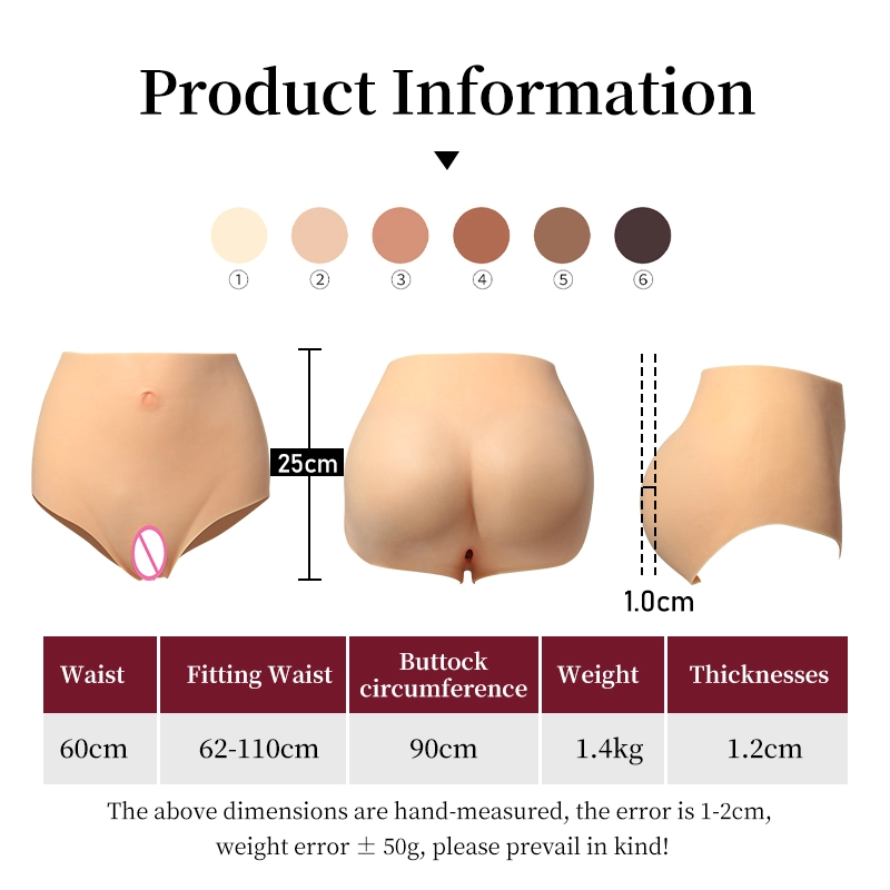 High waist Fake Vagina Silicone Panties