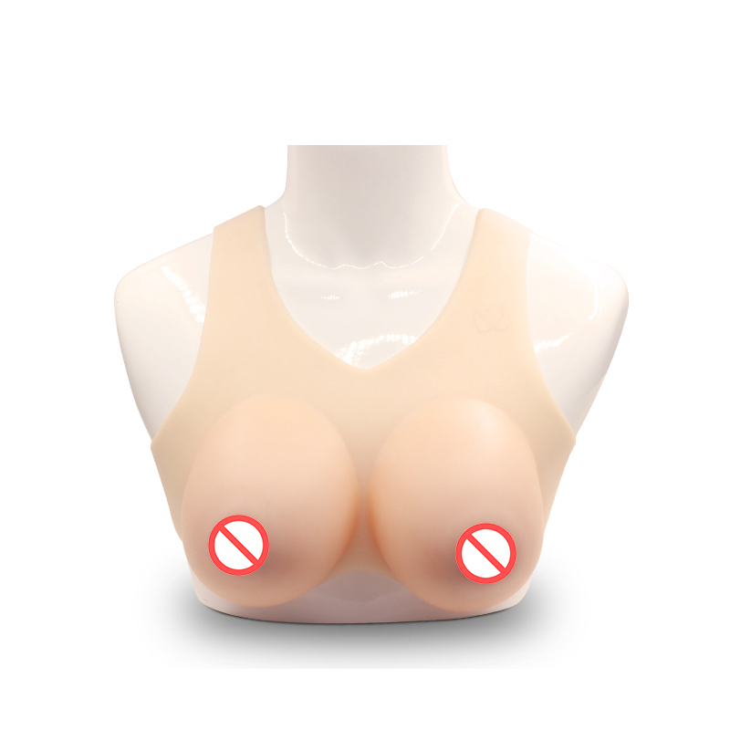B-G Cup Short-sleeve Round-neck Silicone Breastplate